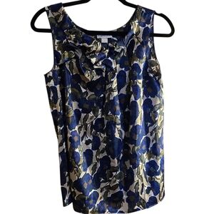 Loft Floral Sleeveless Top - Blue and Green